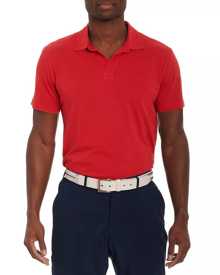 Robert Graham MEN Pacific Solid Open Collar Polo Shirt