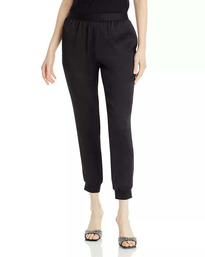 KARL LAGERFELD PARIS Satin Jogger Pants
