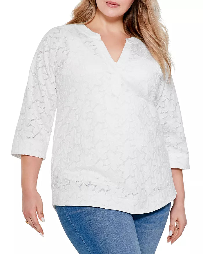 NIC+ZOE Plus Petal Lace Top