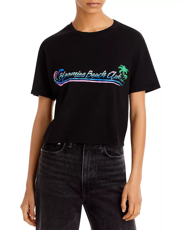 Bloomie Cropped Beach Club Graphic Tee