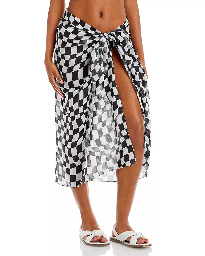 Bloomie x Solid and Stripe Wavy Check Swim Cover-Up