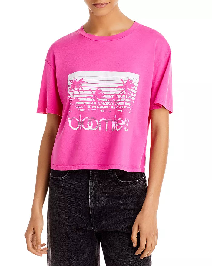 Bloomie Cropped Palm Tree Logo Tee