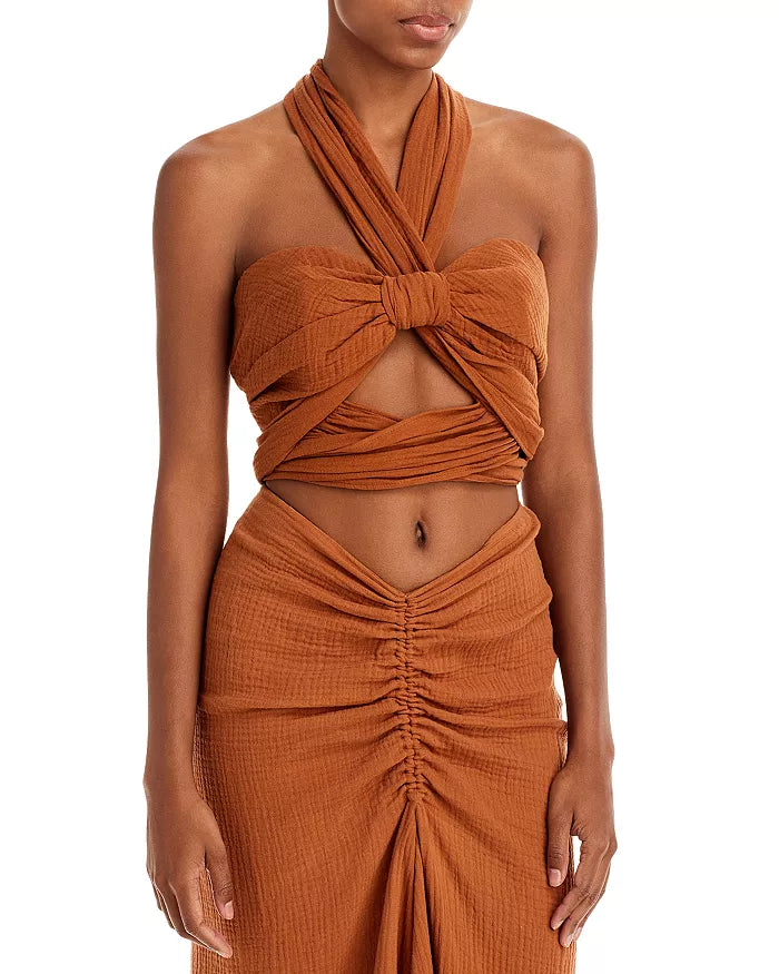 JUST BEE QUEEN Kim Crop Top Swim Cover-Up