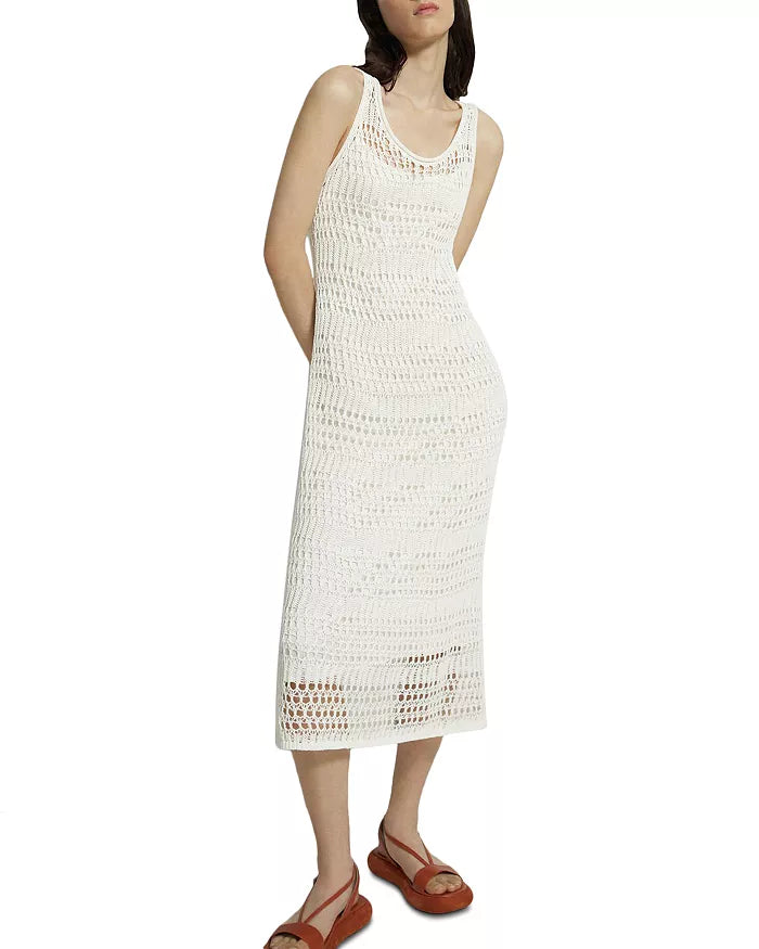 Theory Tissage Open Knit Lace Midi Dress