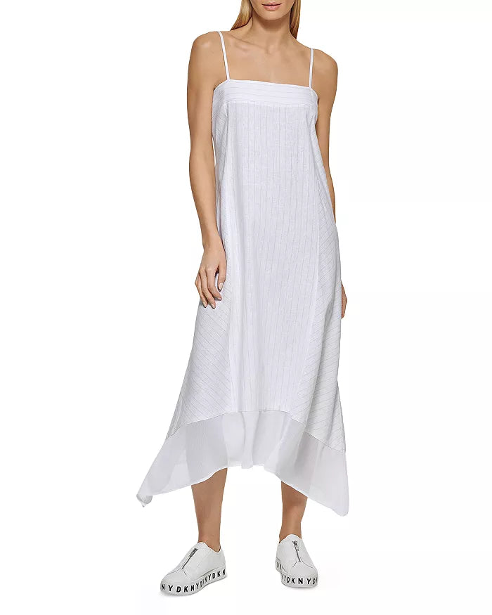 DKNY Cami Striped Midi Dress