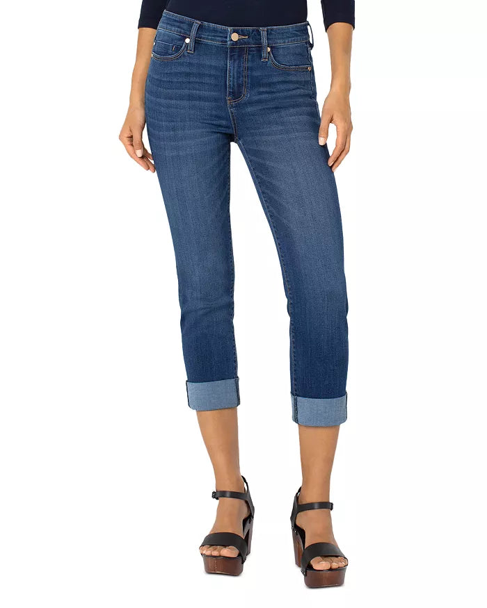 Liverpool Los Angeles Skinny Roll Cuff Cropped Jeans