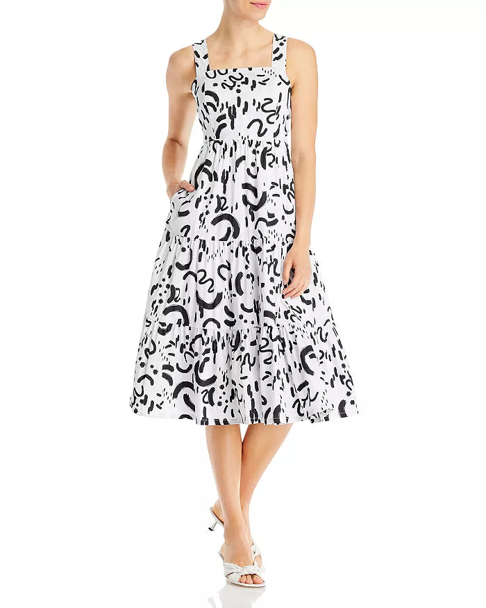 T Tahari Sleeveless Square Neck Dress