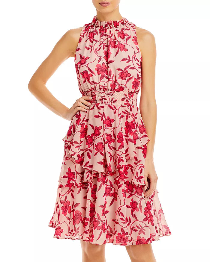 Eliza J Sleeveless Floral Print Dress