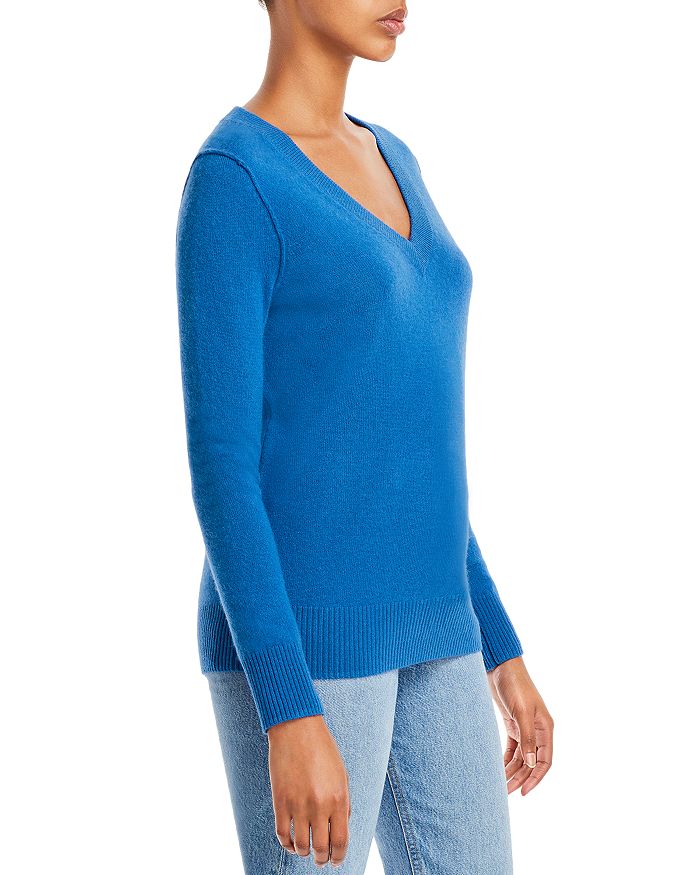 AQUA Cashmere V-Neck Cashmere Sweater