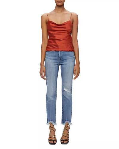 Jonathan Simkhai River High Rise Distressed Ankle Straight Jeans