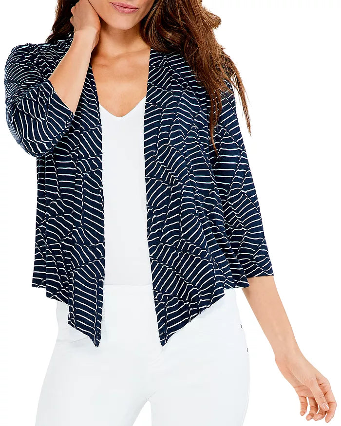 NIC+ZOE Mixed Lines Four Way Cardigan