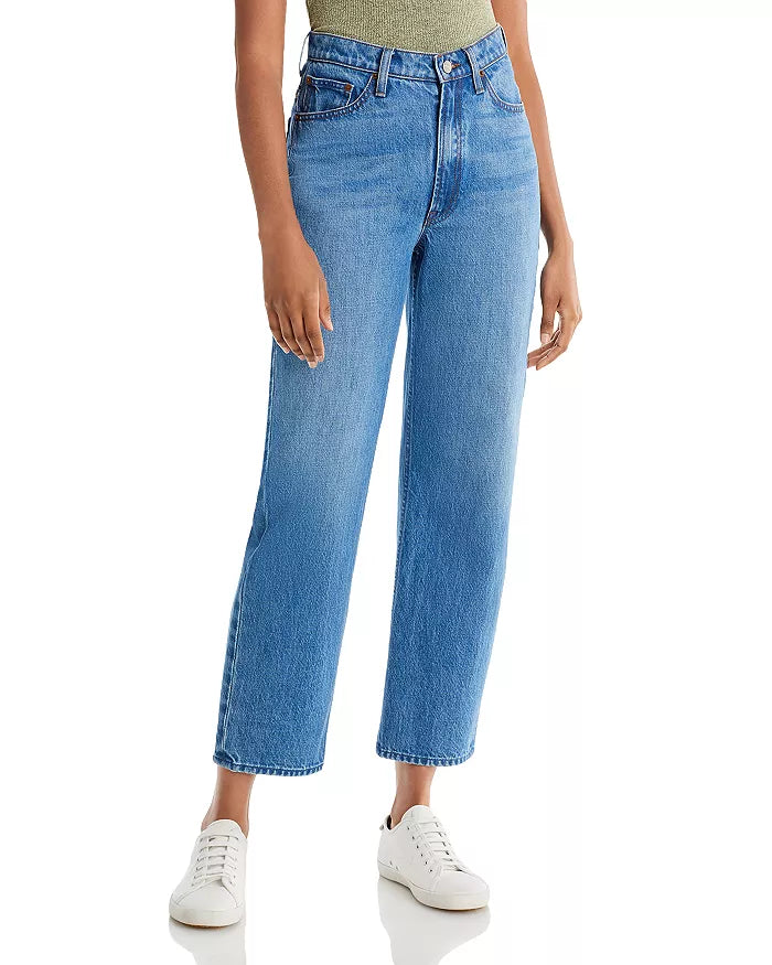 MOTHER High Waist Double Stack Ankle Straight Jeans