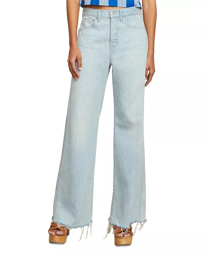 Veronica Beard Taylor High Rise Wide Leg Jeans