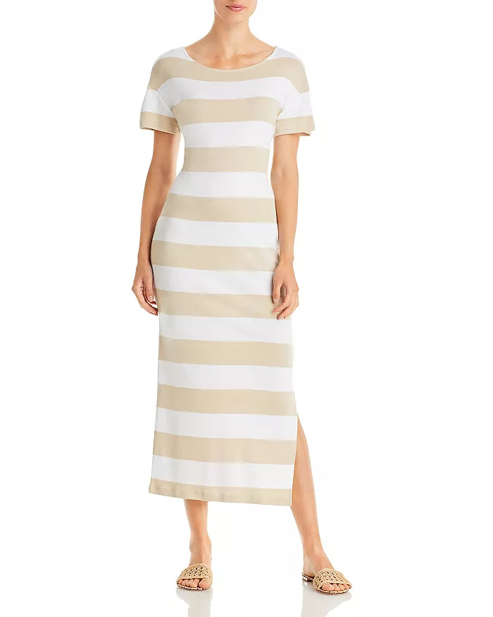 Three Dots AJ Striped Tee Dress