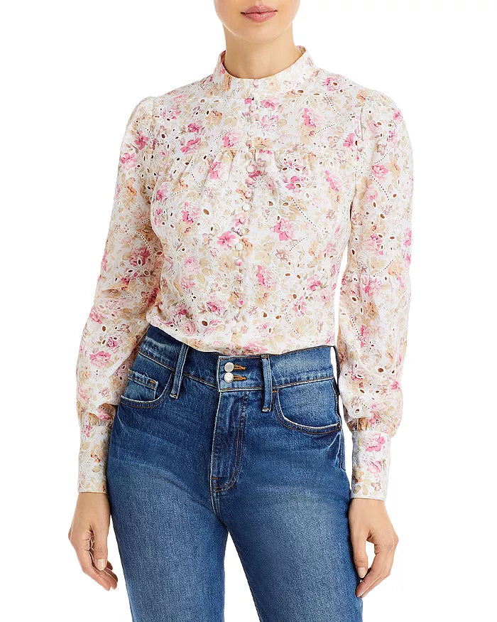 Bardot Hendry Floral Eyelet Top