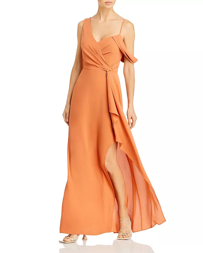 BCBGMAXAZRIA Asymmetric Evening Dress