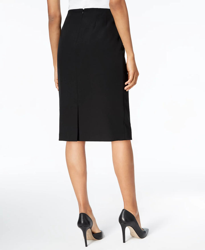 Kasper Crepe Pencil Midi Skirt