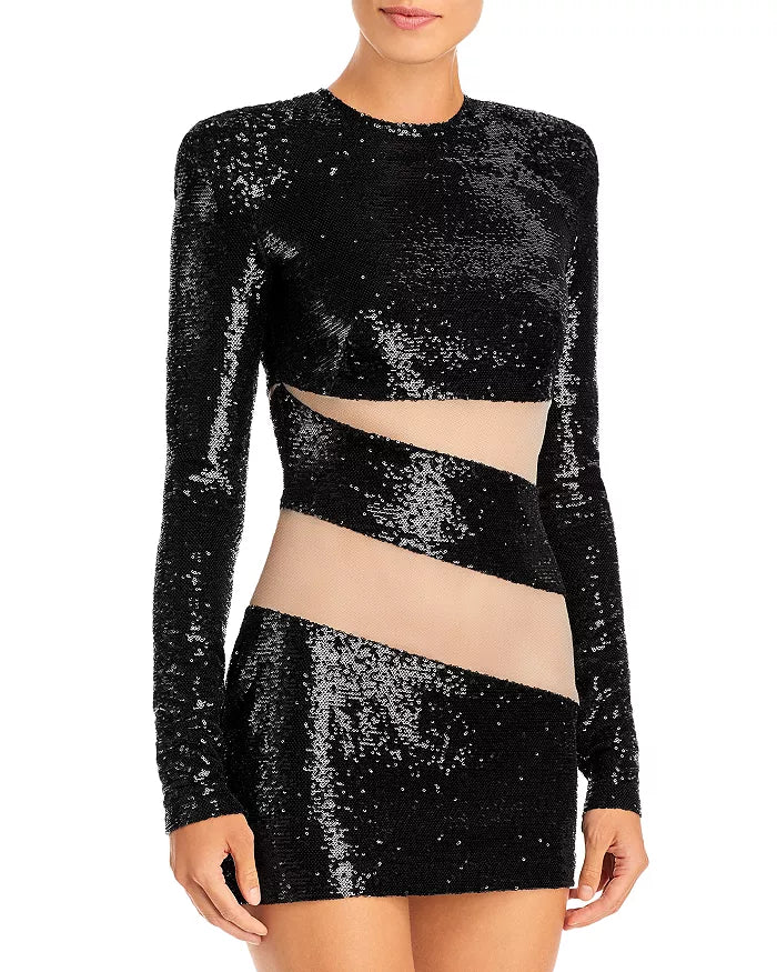 BRONX AND BANCO Elise Noir Mini Dress