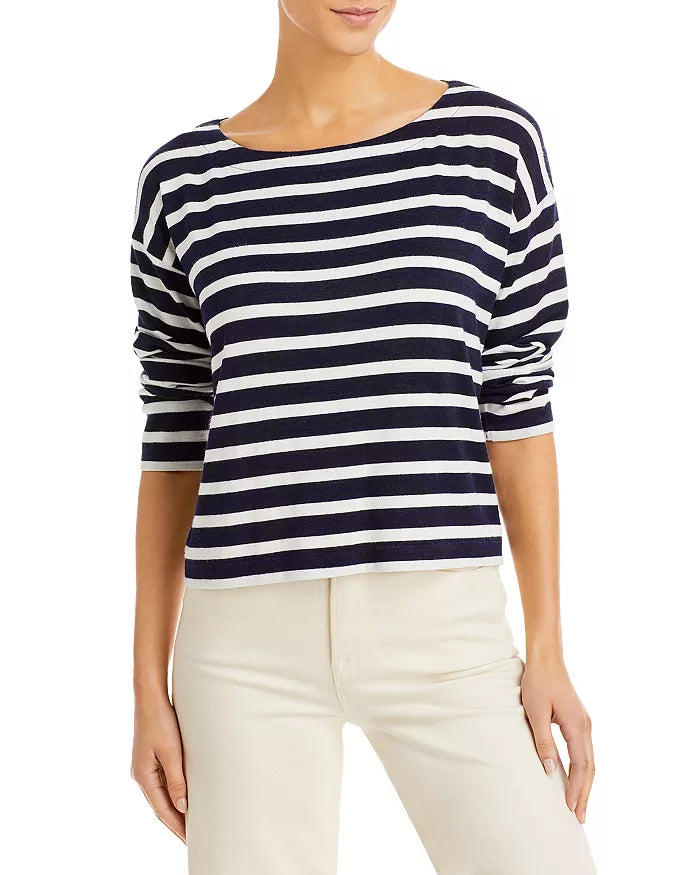 rag & bone The Knit Stripe Boat Neck Top