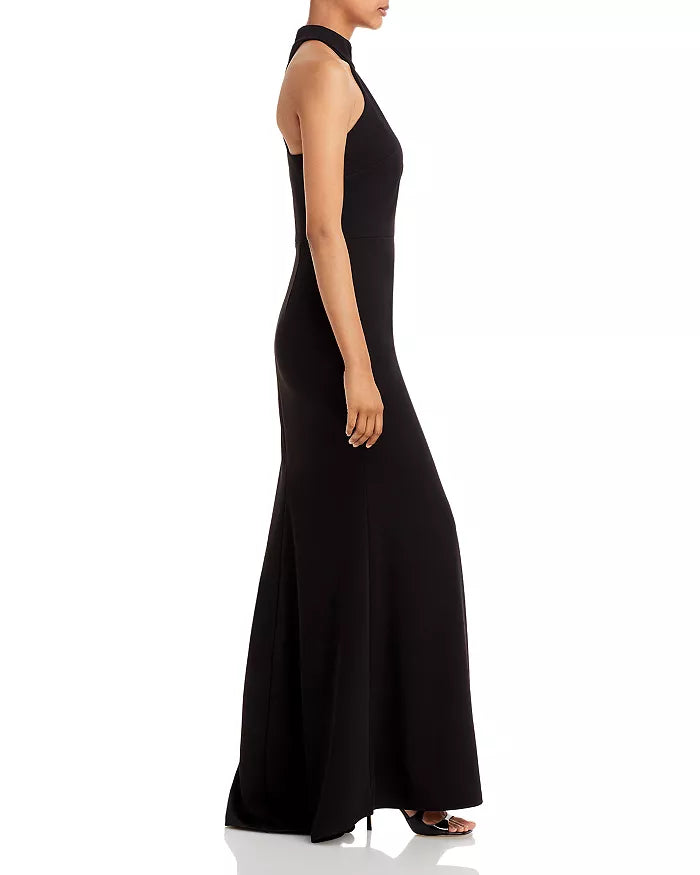 AQUA Halter-Neck Gown