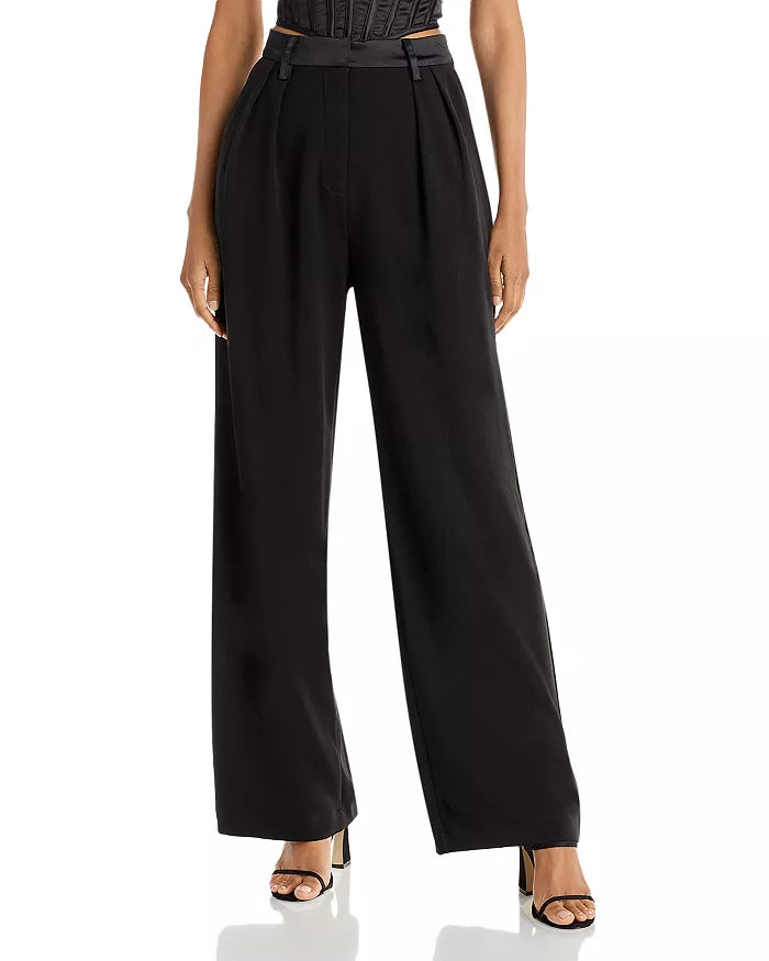 AQUA x Maeve Reilly Wide Leg Trousers