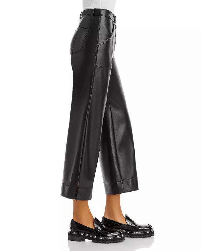 Cinq a Sept Benji Faux Leather Cropped Pants