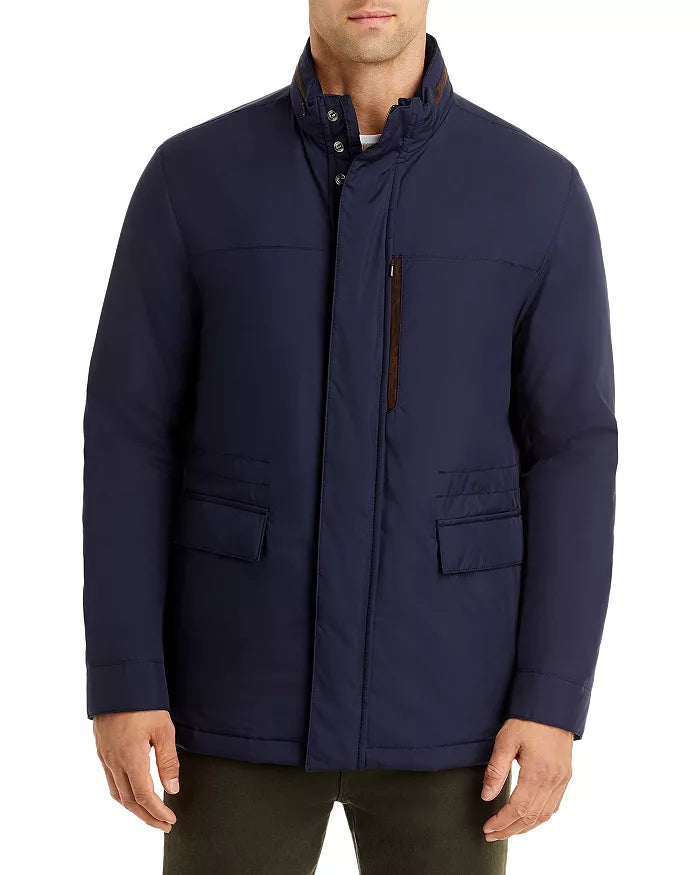 Corneliani MEN Zip Out Hood Technical Car Coat