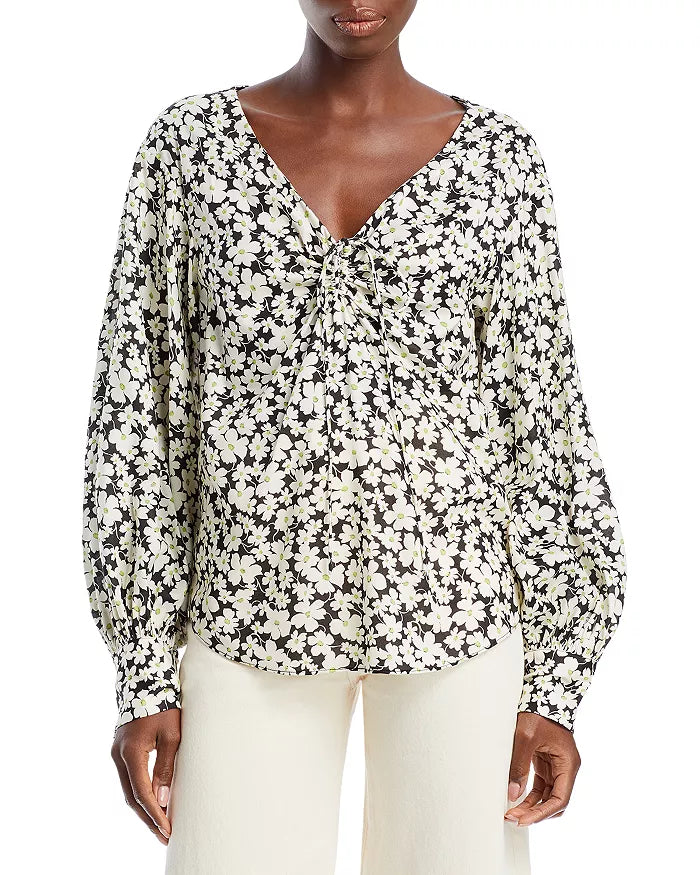 Rebecca Taylor Paige Floral Print Top