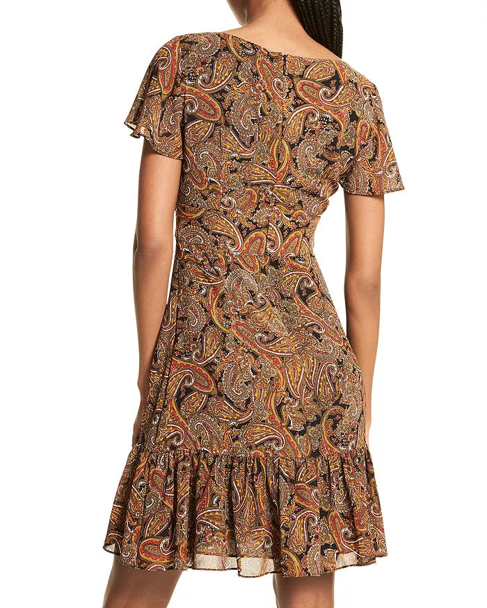 MICHAEL Michael Kors Paisley Print Cutout Dress