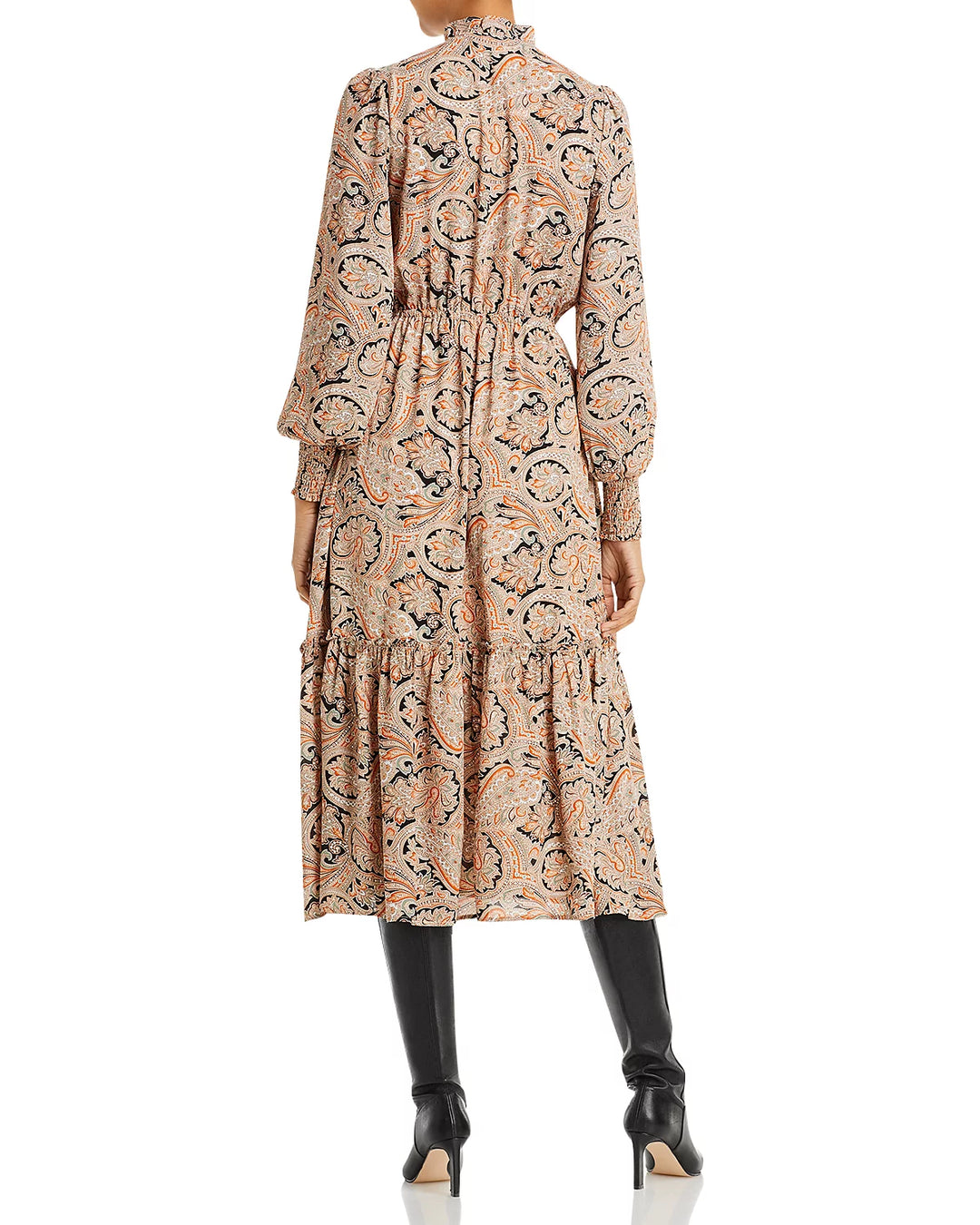 T Tahari Paisley Print Georgette Midi Dress