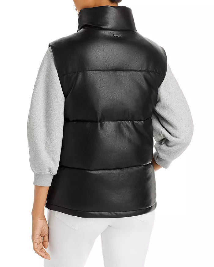 Marc New York Performance Faux Leather Puffer Vest