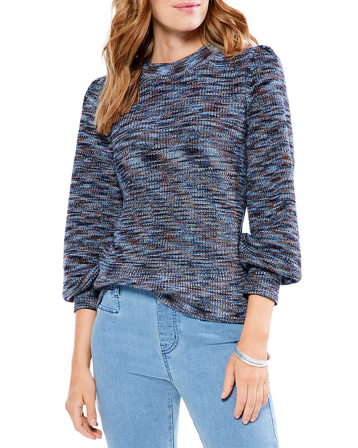 NIC+ZOE Femme Sleeve Space Dye Sweater