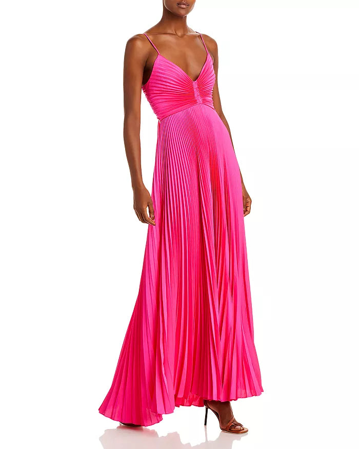 A.L.C. Aries Pleated Open Back Dress