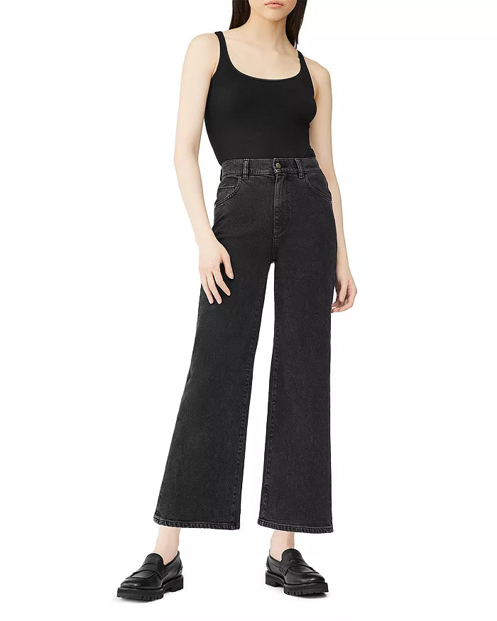 DL1961 Hepburn High Rise Cropped Wide Leg Jeans