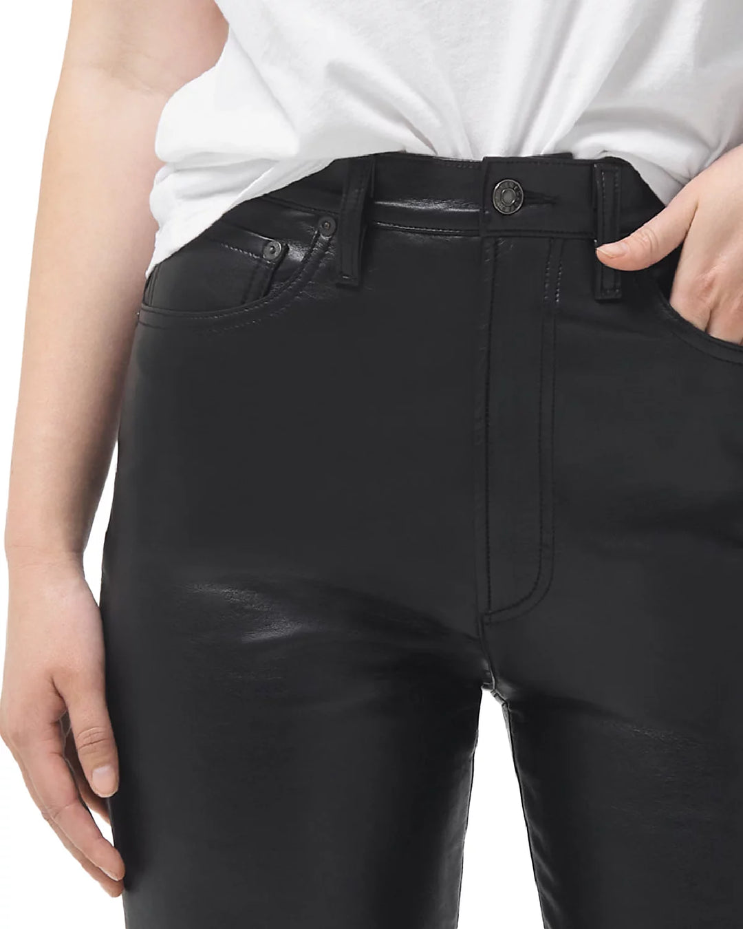 AGOLDE 90s Fitted Recycled Leather Pants
