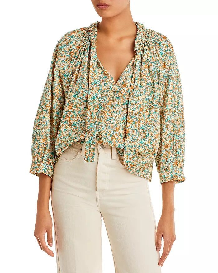 Rails Amal Relaxed Tie Neck Top