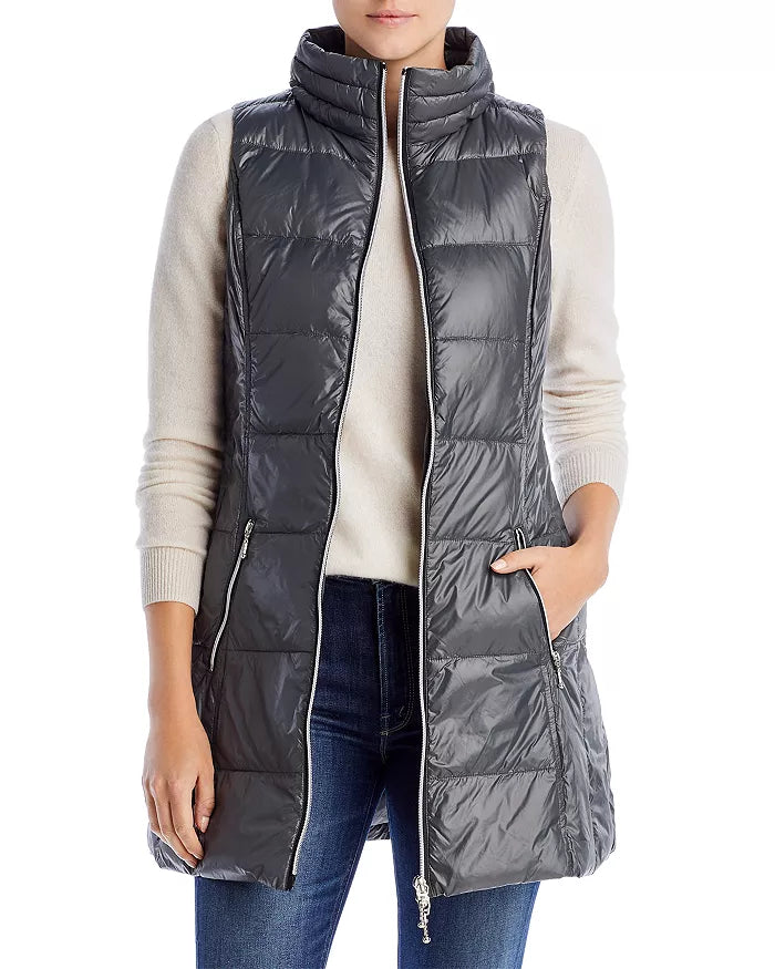 Anorak Packable Long Down Puffer Vest