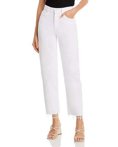 MOTHER High Waist Straight Leg Double Stack Hover Jeans