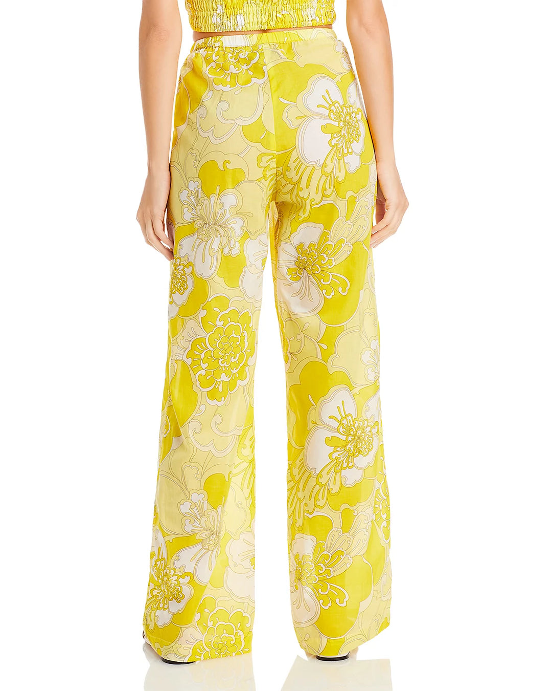 Faithfull the Brand Zosia Floral Print Flare Leg Cotton Pants