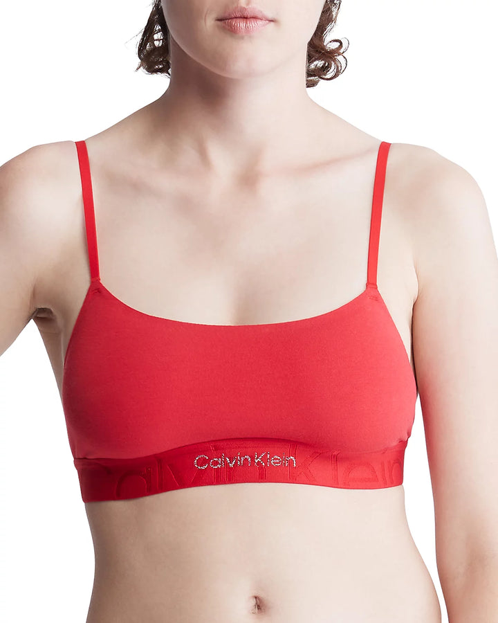 Calvin Klein Embossed Icon Holiday Cotton Unlined Bralette