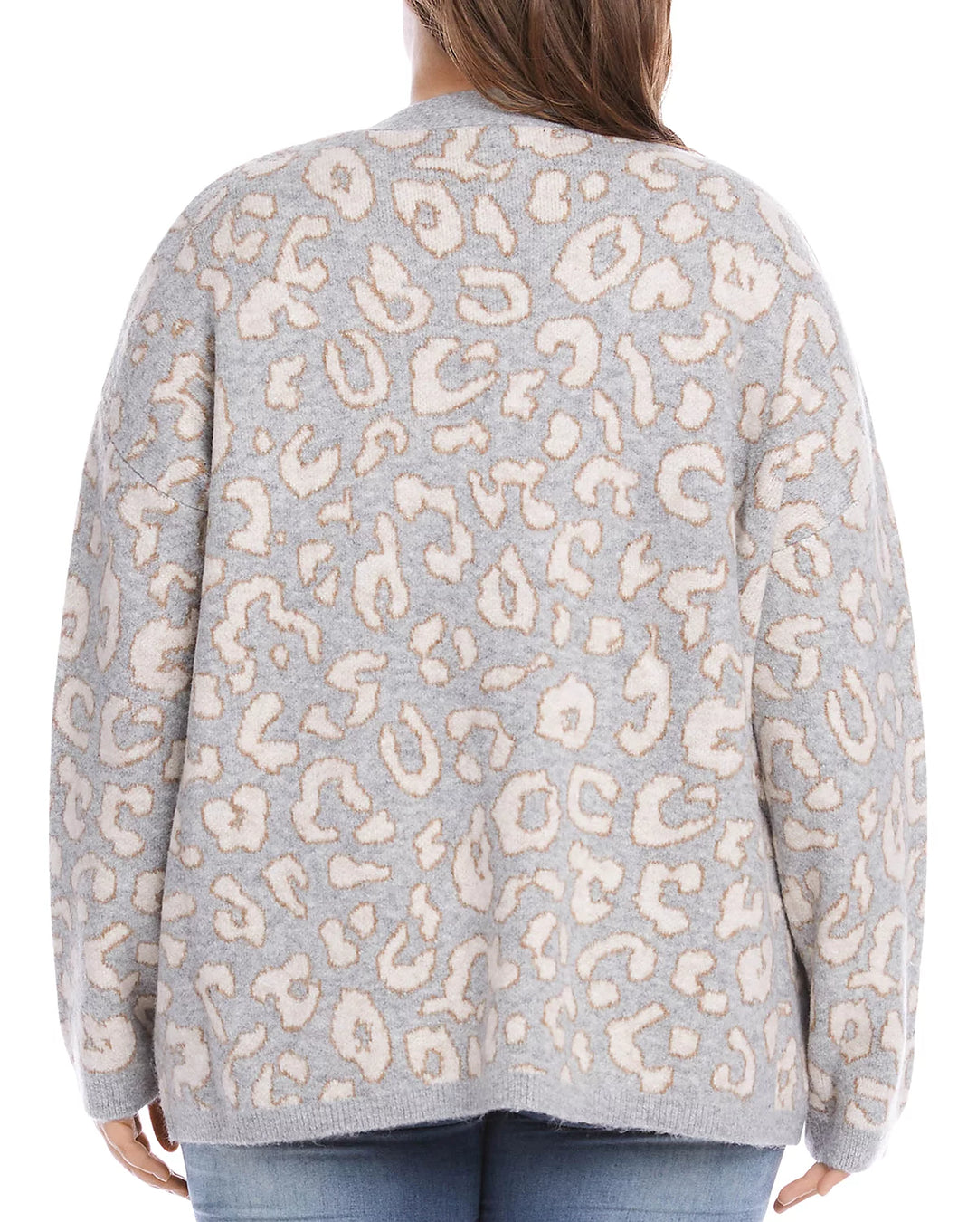 Karen Kane Plus Size Animal Jacquard Cardigan