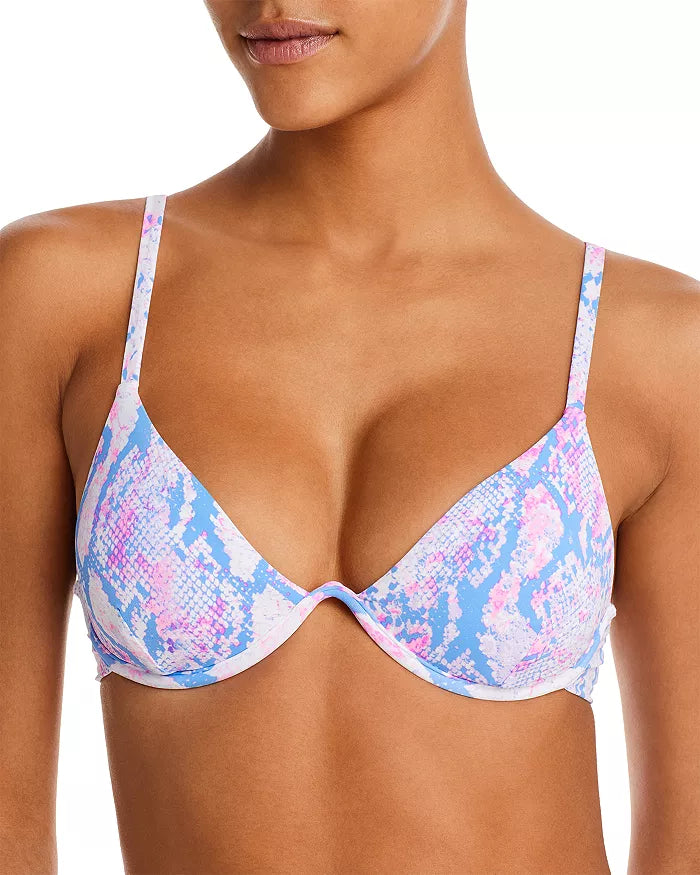 AQUA Swim Snake Print Underwire Bikini Top