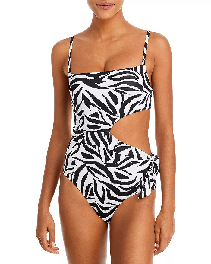 AQUA Swim Sashed Cutout One Piece Swimsuit