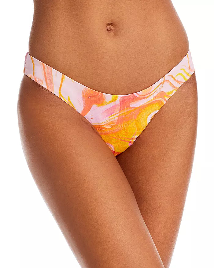 AQUA Swim Swirl Print Basic Bikini Bottom