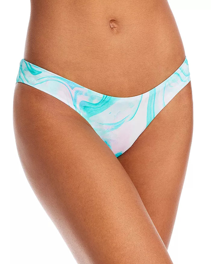 AQUA Swim Swirl Print Basic Bikini Bottom