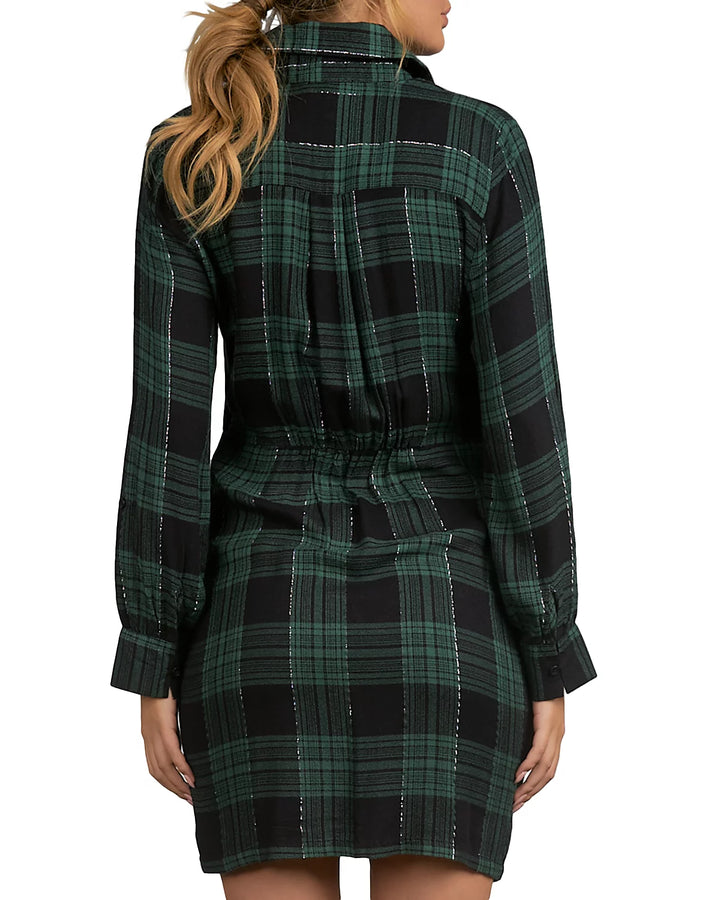 Elan Plaid Shirt Dress