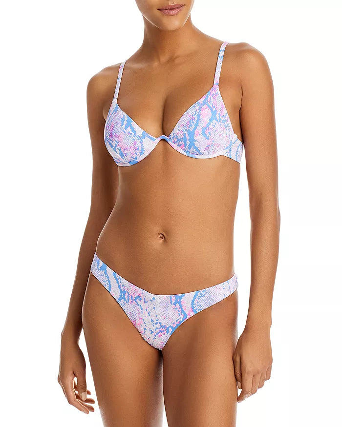 AQUA Swim Snake Print Underwire Bikini Top