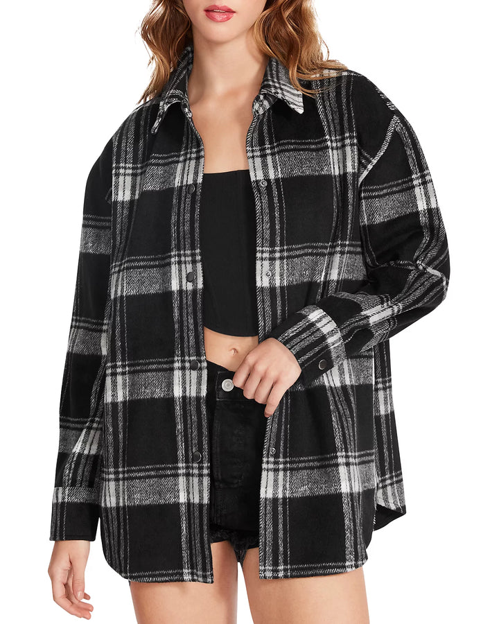 STEVE MADDEN Sophia Plaid Shirt Jacket