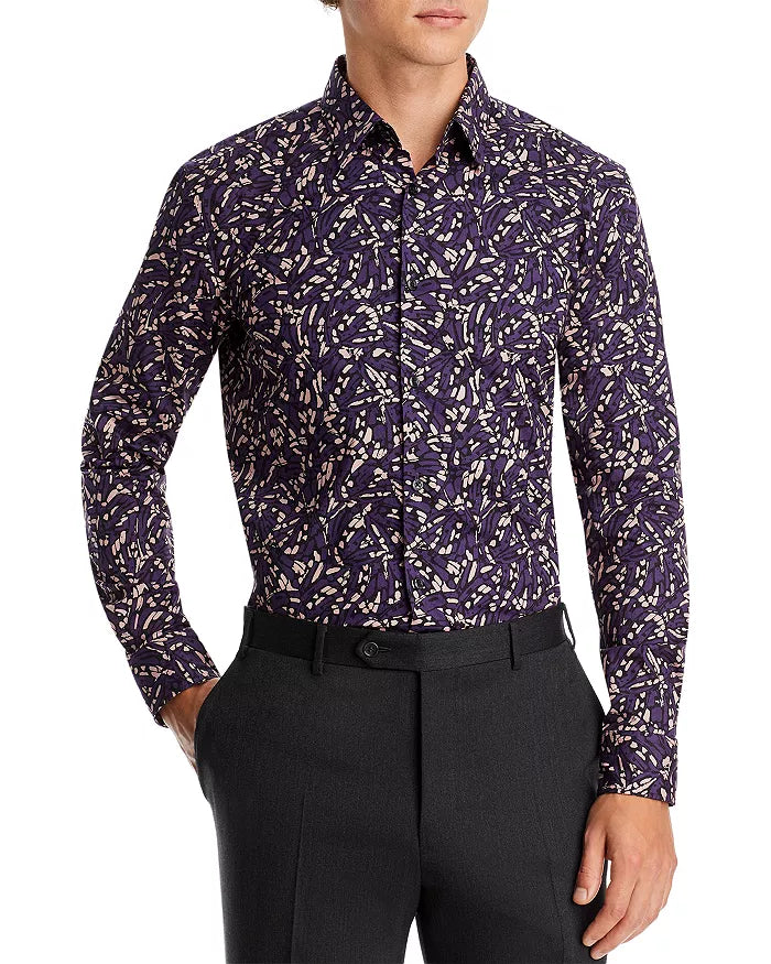 HUGO MEN Ermo Slim Fit Long Sleeve Shirt