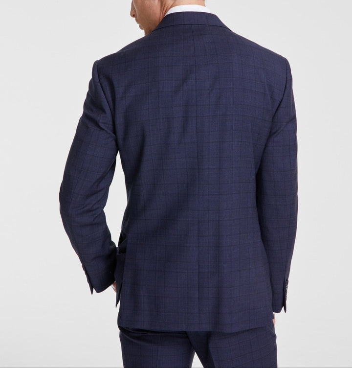 Calvin Klein Men's Slim-Fit Wool-Blend Stretch Plaid Suit Separate Jacket